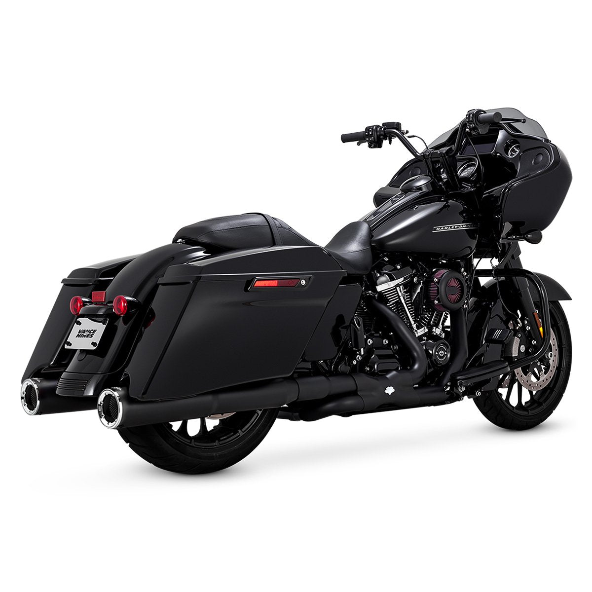 Escape Vance & Hines Hi Output Slip Ons Negro para Harley Davidson '17-'25 Touring (Colas)