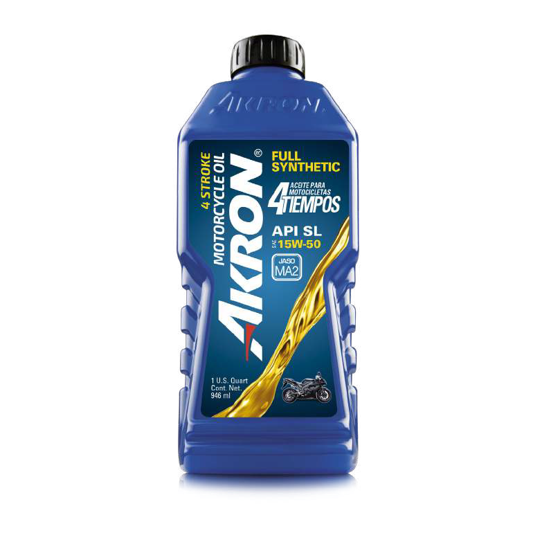 AKRON Aceite Motocicleta Sintetico 4T SAE 15W-50 (946 mL)
