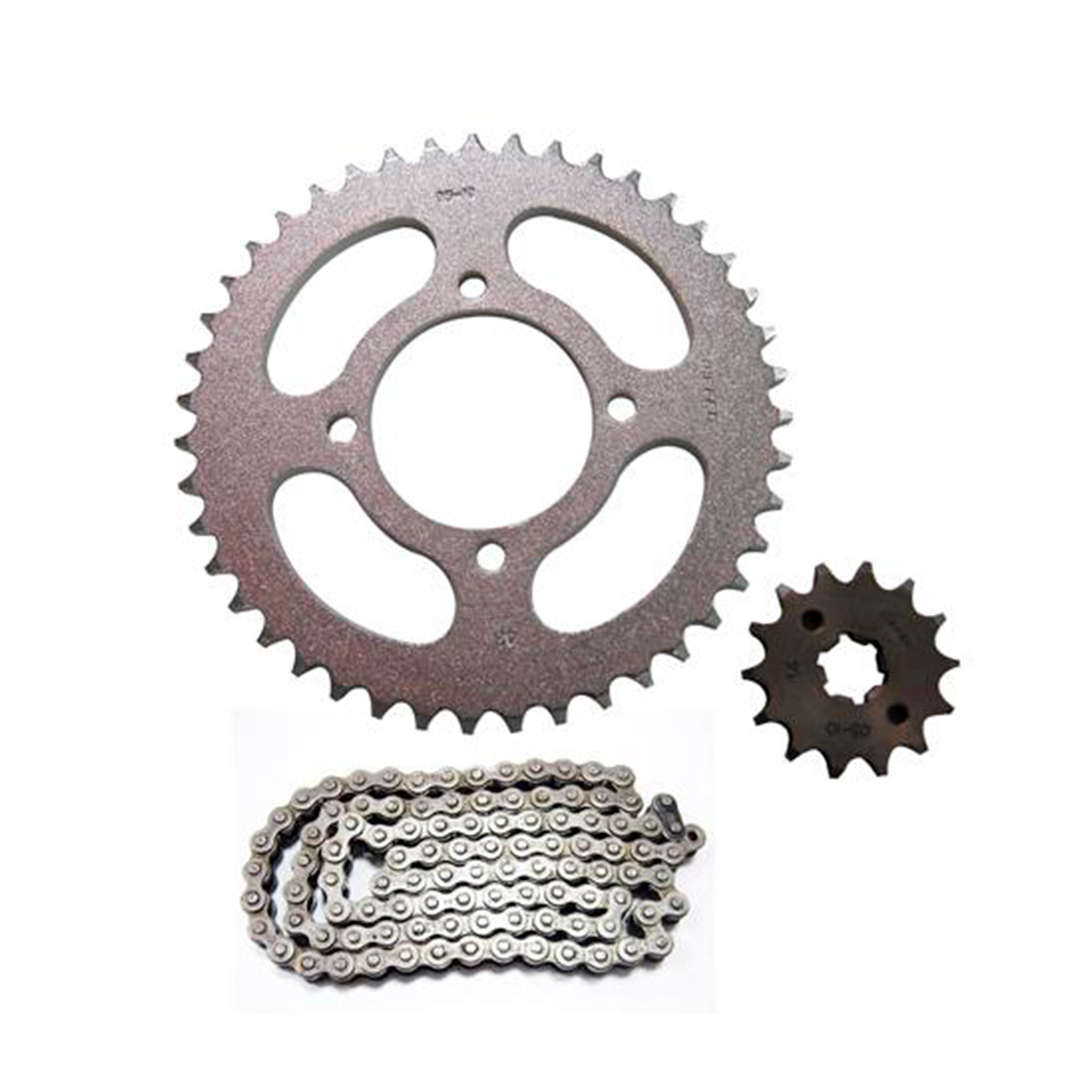 Juego Engranes Riffel Titanium 43DX14D con Cadena 428HX118L para Yamaha YBR125