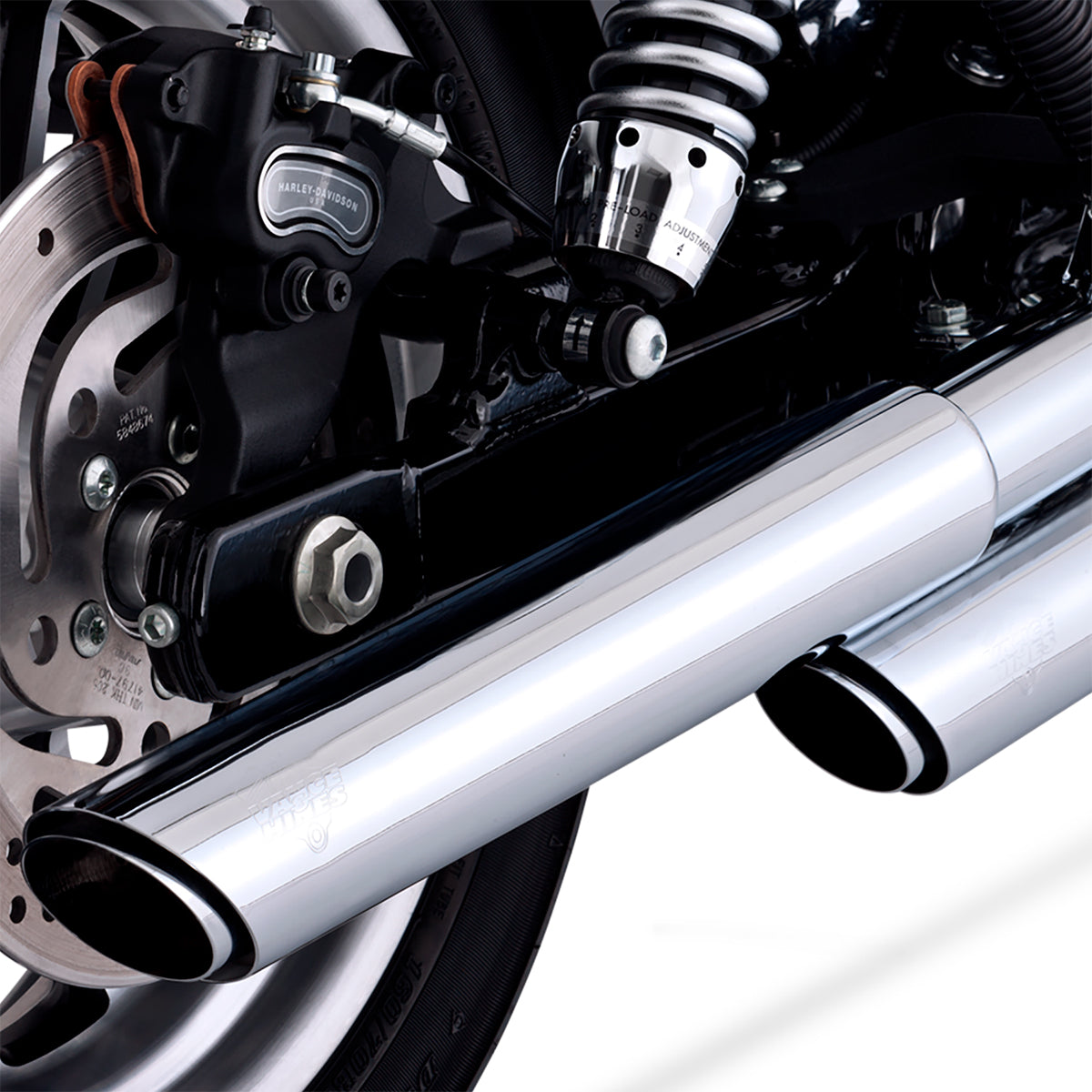 Escape Vance & Hines Twin Slash 3" Cromo para Harley Davidson '10-'17 Dyna (Colas)