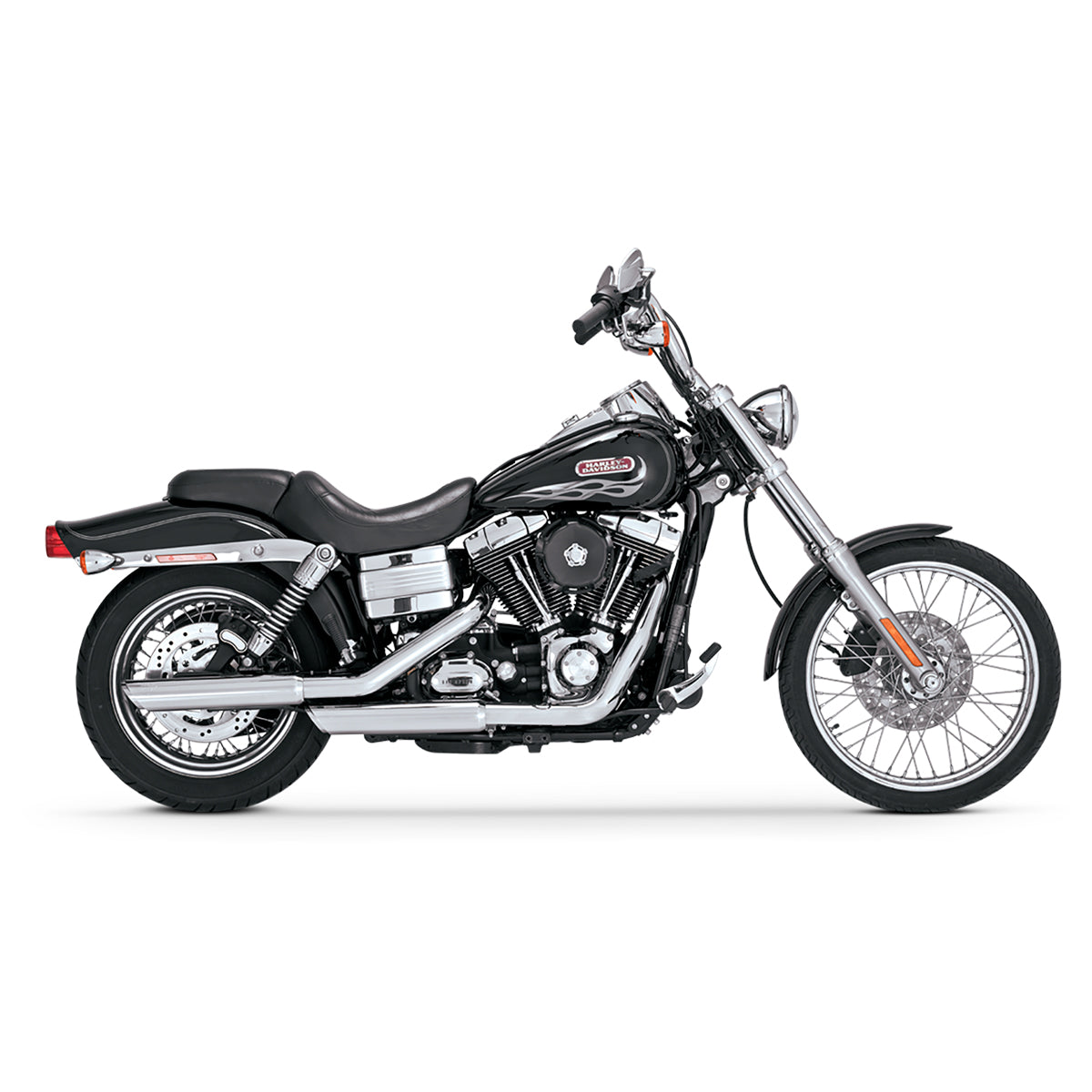 Escape Vance & Hines Twin Slash 3" Cromo para Harley Davidson '10-'17 Dyna (Colas)