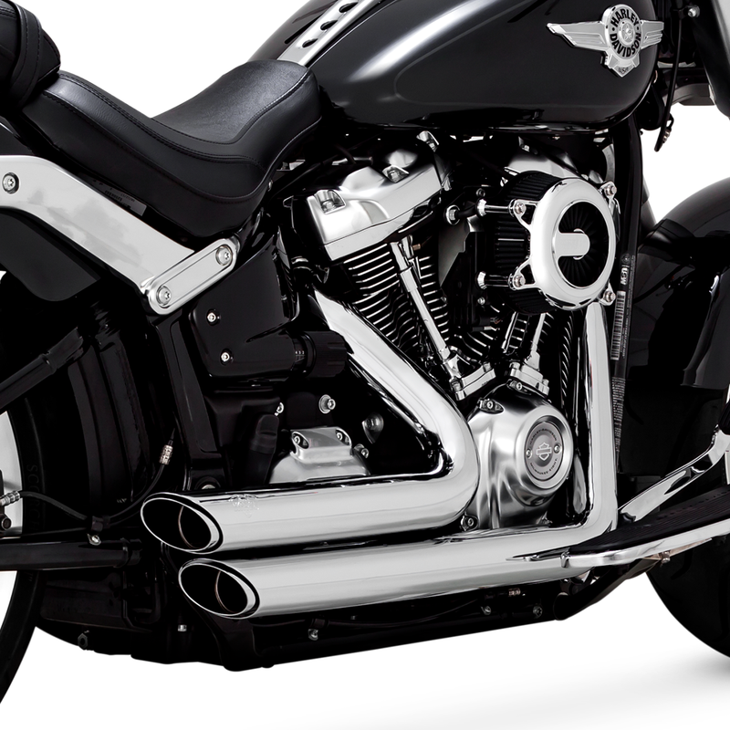Escape Vance & Hines Shortshots Staggered Cromo para Harley Davidson '18-'24 Softail Fat Boy / Breakout (Sistema Completo)
