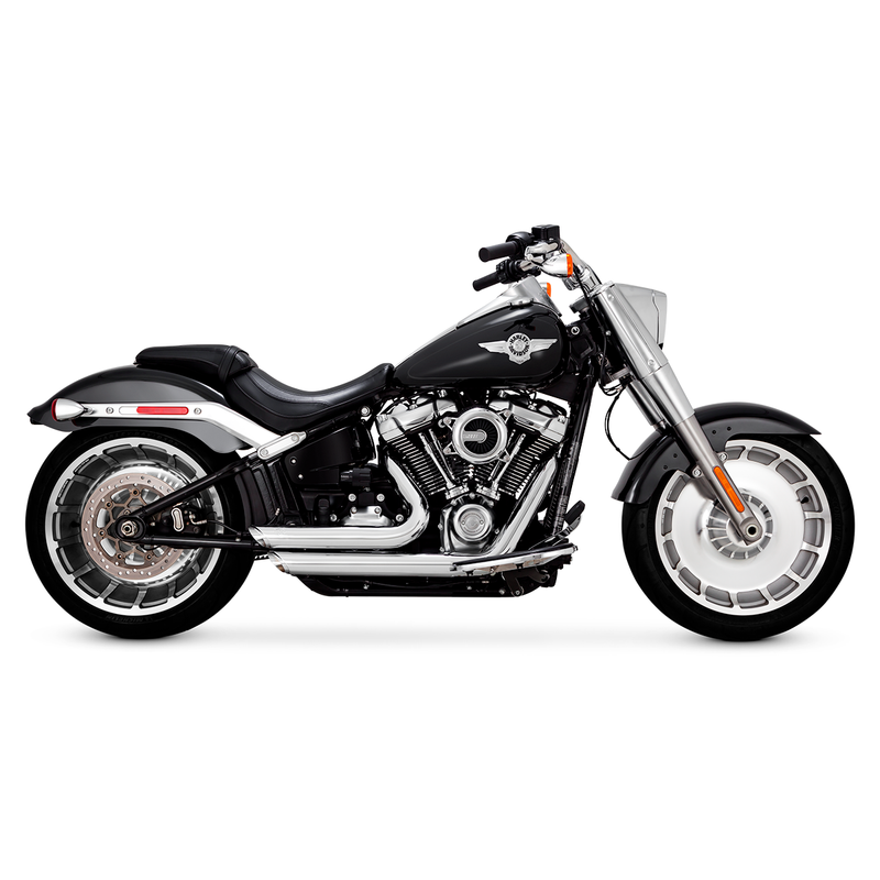 Escape Vance & Hines Shortshots Staggered Cromo para Harley Davidson '18-'24 Softail Fat Boy / Breakout (Sistema Completo)