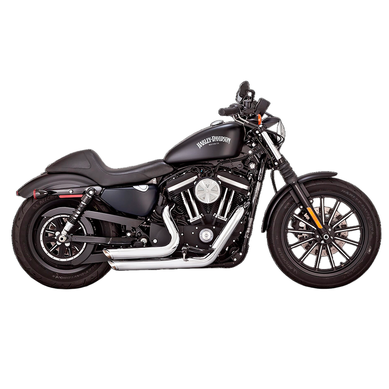 Escapes Vance & Hines Shortshots Staggered Chrome Para Motocicletas Harley Davidson '14-'22 Sportster (Sistema Completo)
