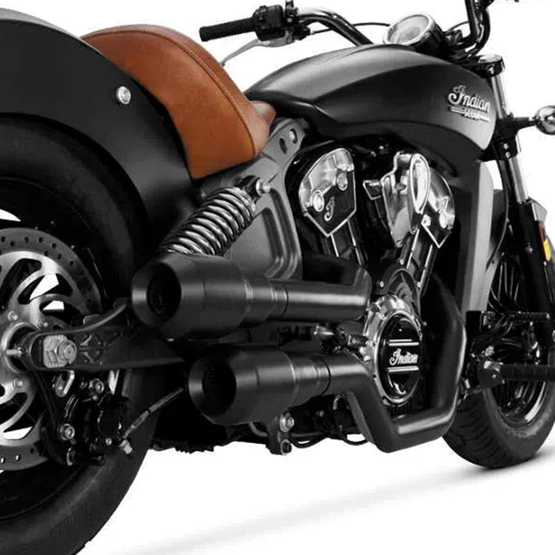 Escape Vance & Hines Hi Output Grenades Negro Mate para Indian '15-'24 Scout