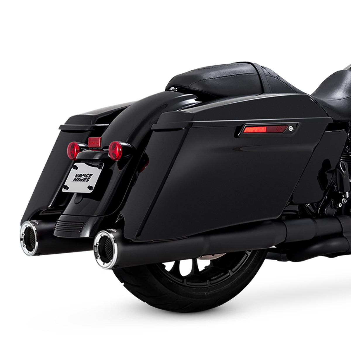 Escape Vance & Hines Hi Output Slip Ons Negro para Harley Davidson '17-'25 Touring (Colas)