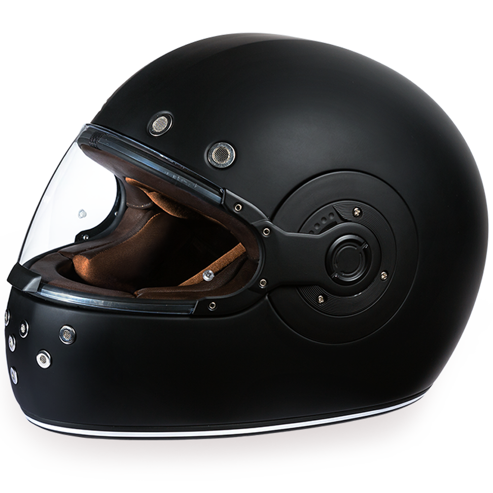 Casco Cerrado Integral Daytona Retro D.O.T. - Negro Mate