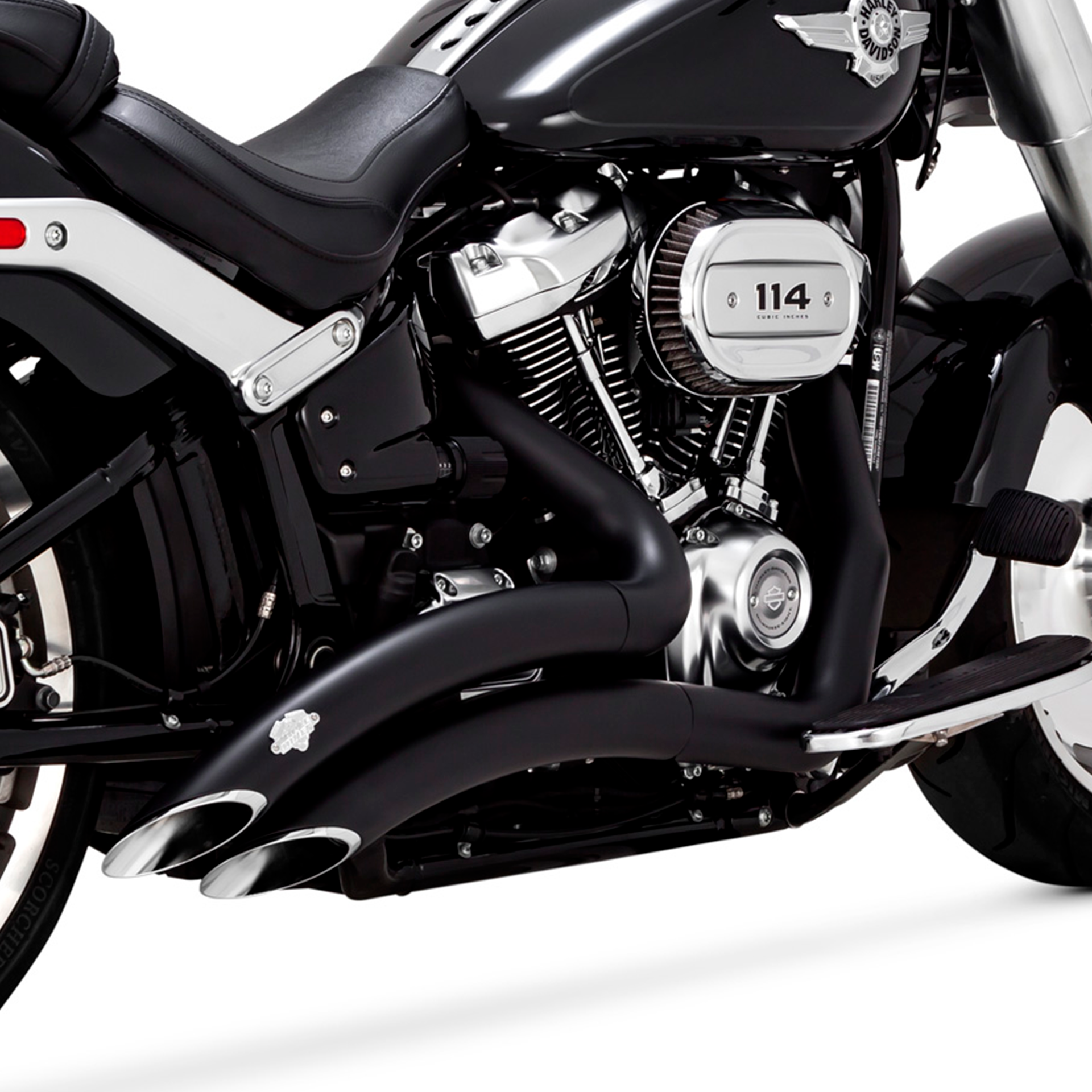 Escape Vance & Hines Big Radius Negro para Harley Davidson Softail '18-'24 Fat Boy / Breakout (Sistema Completo)