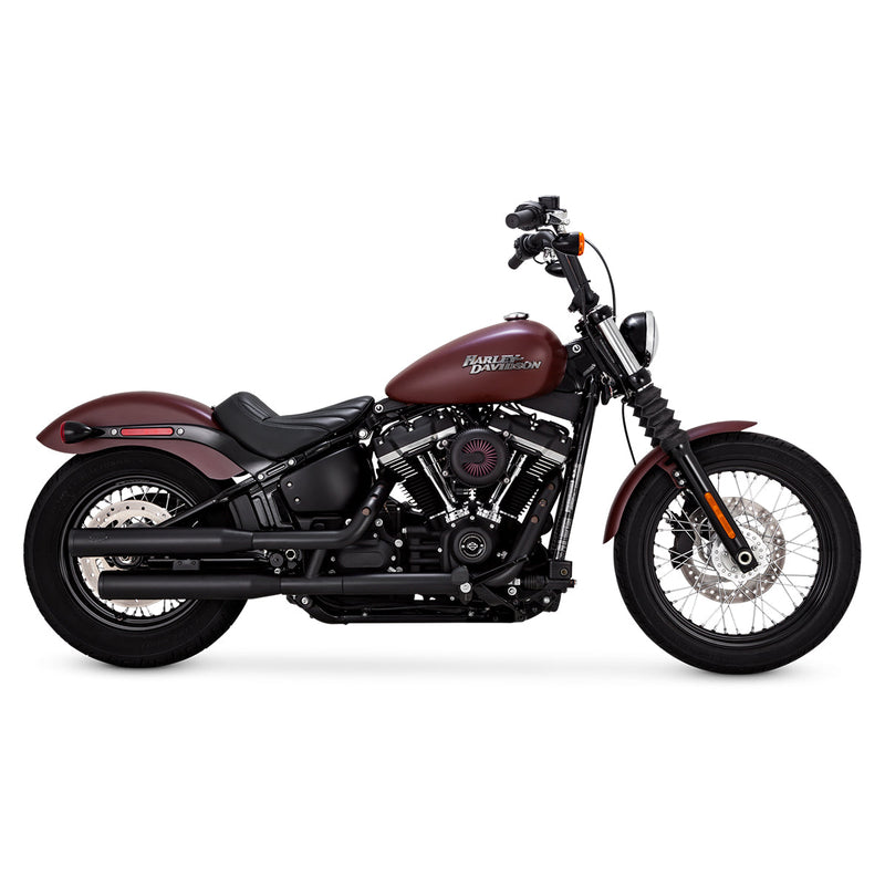Escape Vance & Hines Eliminator 300 Slip Ons Negro para Harley Davidson Softail '18-'24 Street Bob / Low Rider / Breakout / Softail Slim / Fat Boy / Standard (Colas)