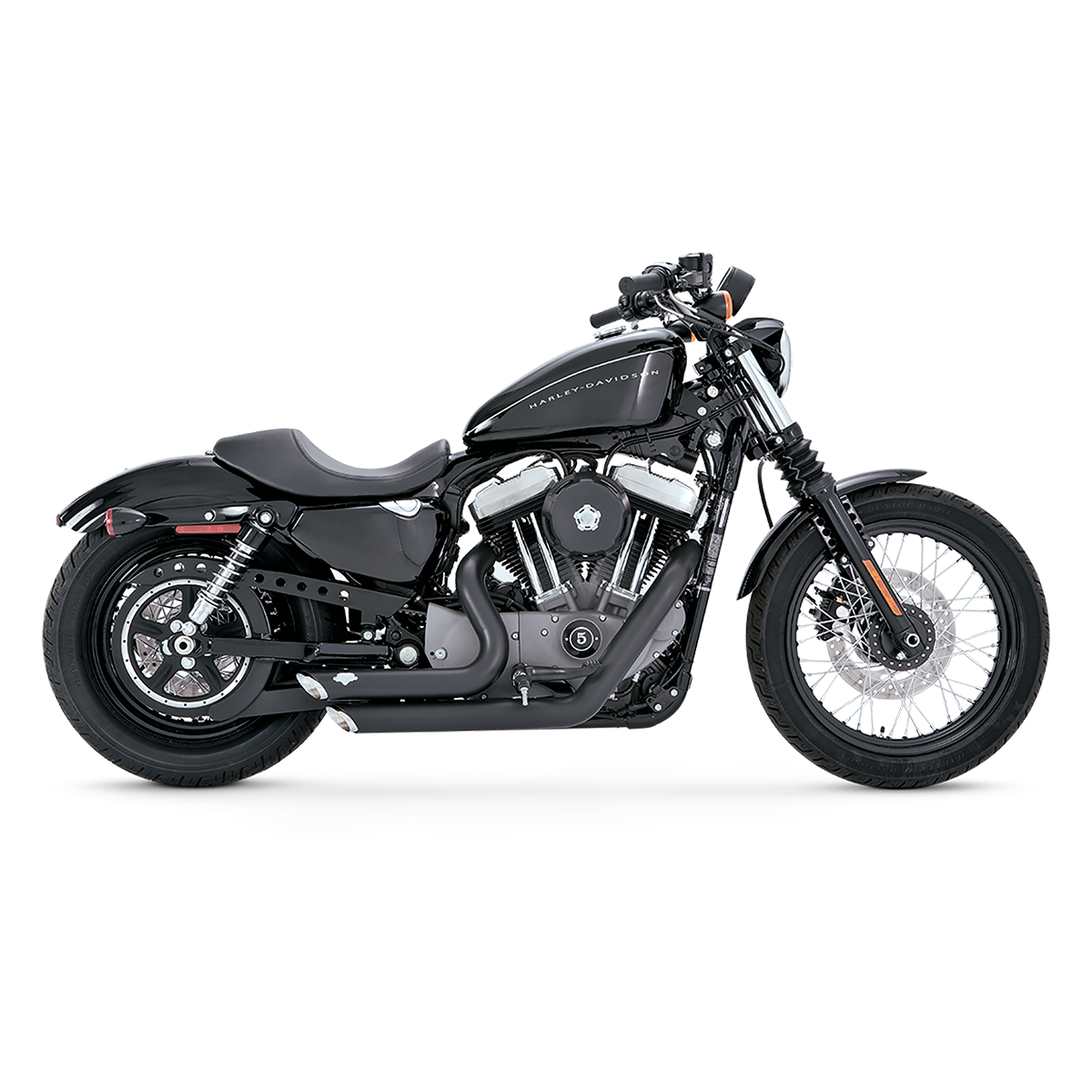Escape Vance & Hines Shortshots Staggered Negro para Harley Davidson '04-'13 Sportster (Sistema Completo)