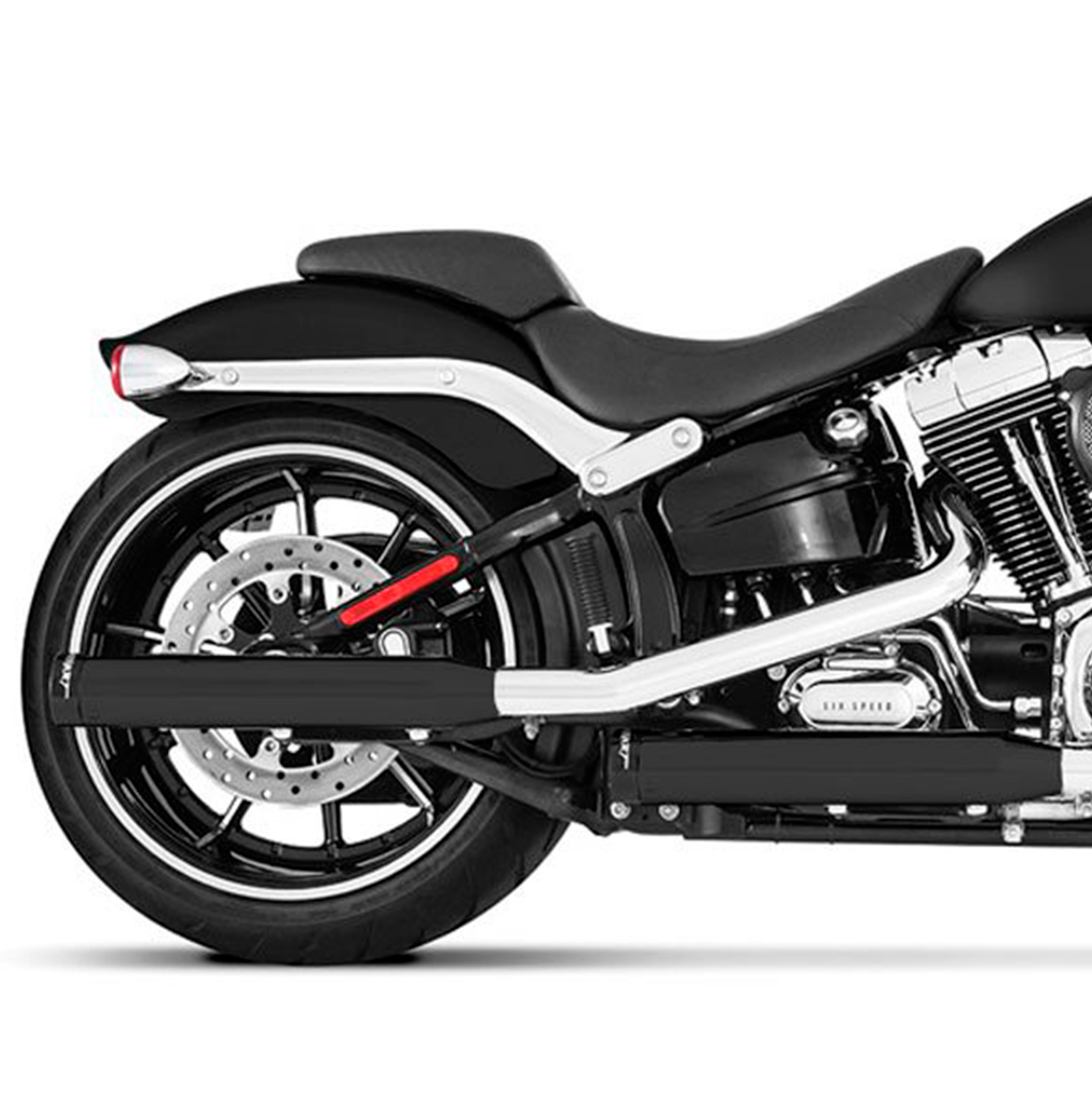 Escape Rinehart Racing 3" Slip Ons Negro para Harley Davidson '07-'17 Softail (Colas)