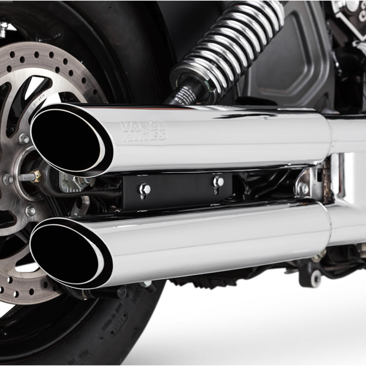 Escape Vance & Hines Twin Slash Slip Ons Cromo para Indian '15-'24 Scout (Colas)