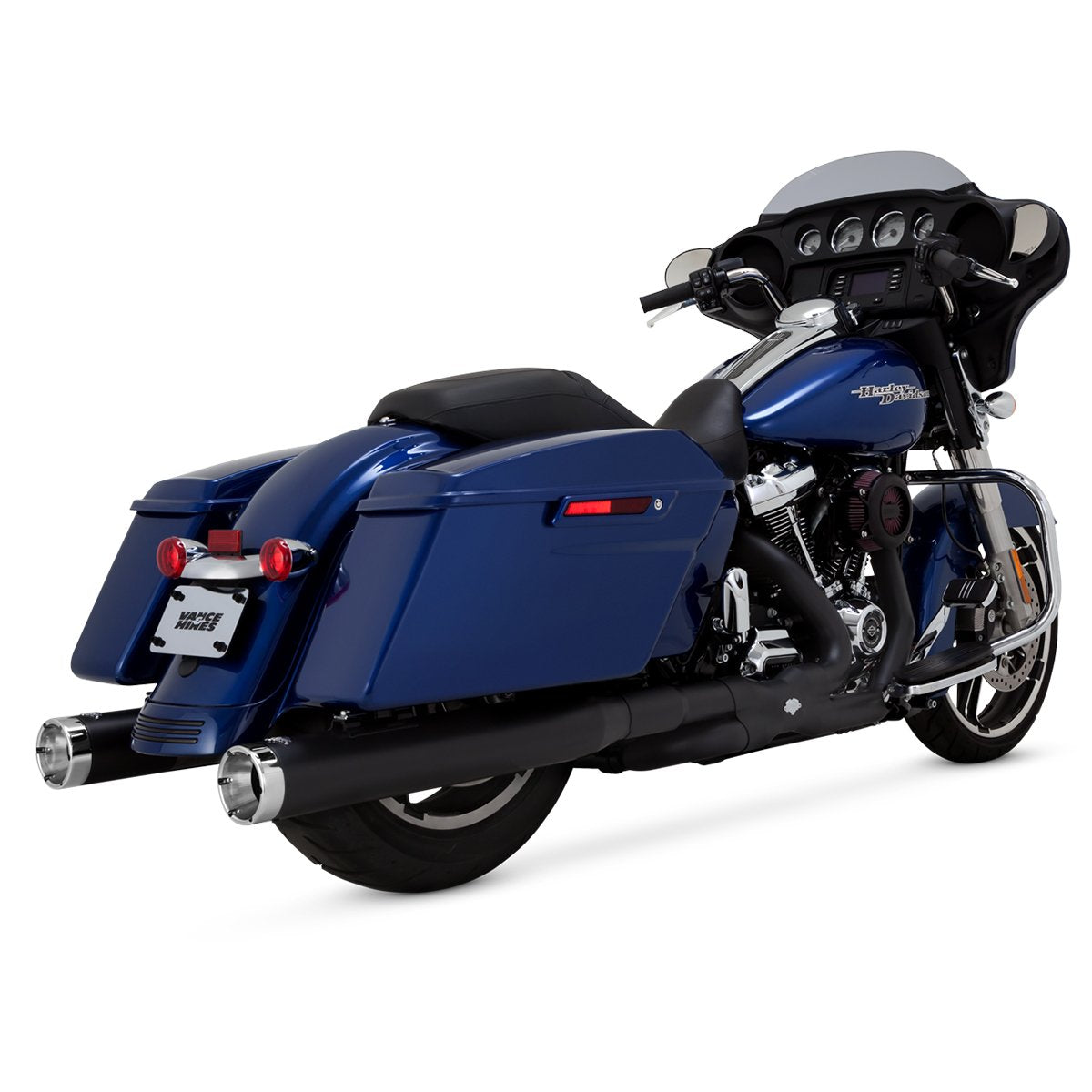 Escape Vance & Hines Monster Rounds Slip Ons Negro para Harley Davidson '17-'25 Touring (Colas)