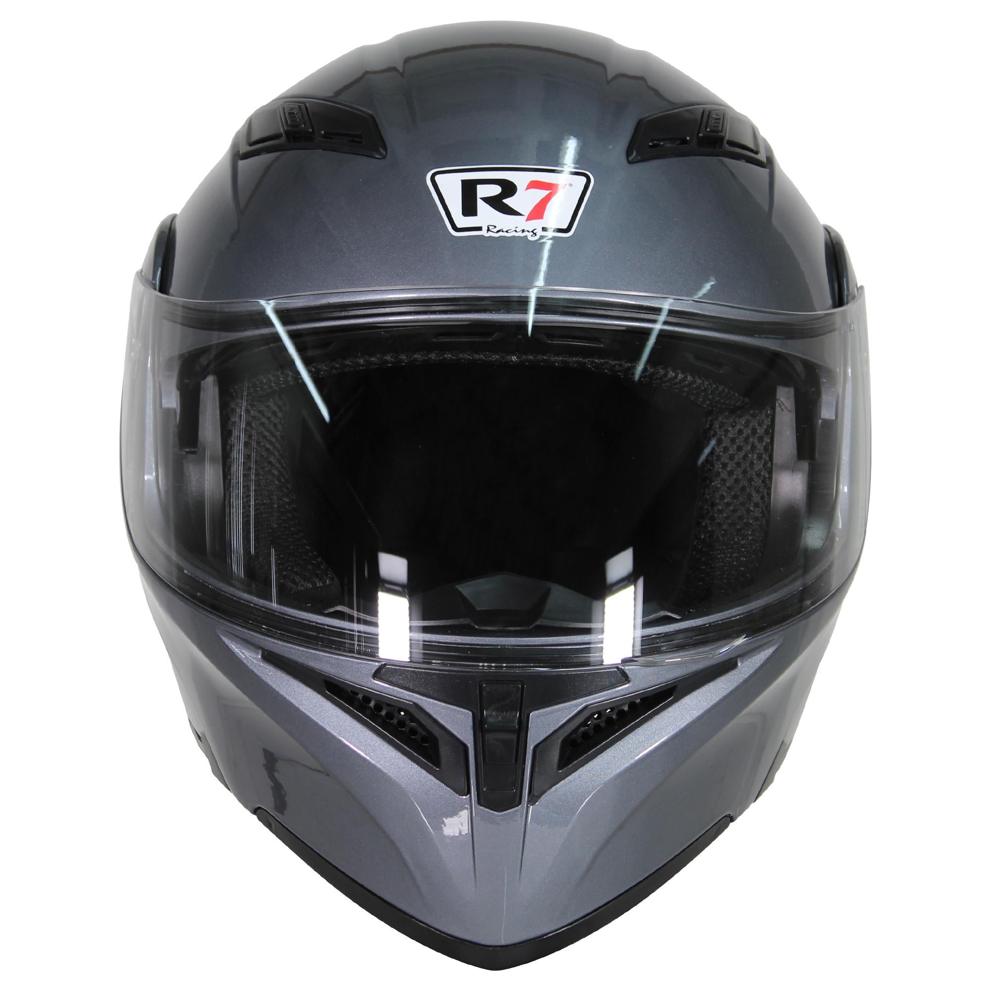 Casco Abatible R7 Racing Unscarred Solid Gris DOT