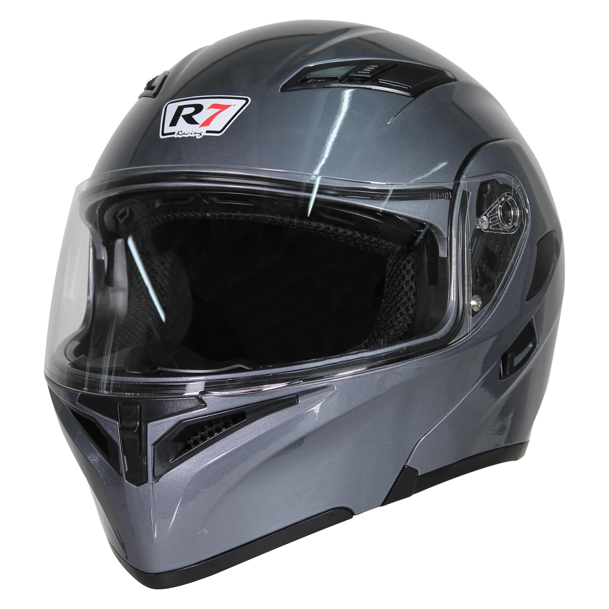 Casco Abatible R7 Racing Unscarred Solid Gris DOT