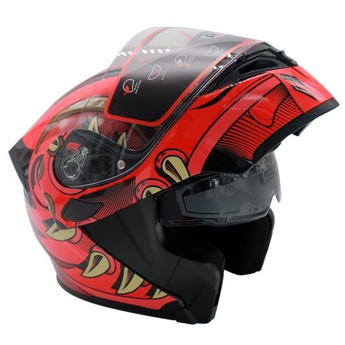 Casco Abatible R7 Racing Unscarred Spike Doble Mica DOT