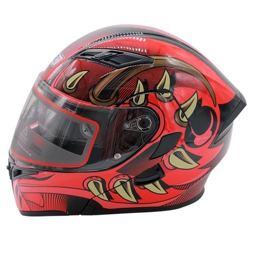 Casco Abatible R7 Racing Unscarred Spike Doble Mica DOT
