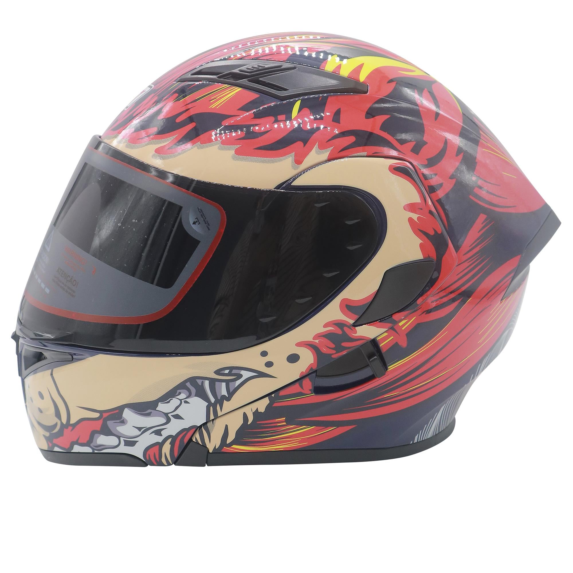 Casco Abatible R7 Racing Unscarred Werewolf Doble Mica DOT