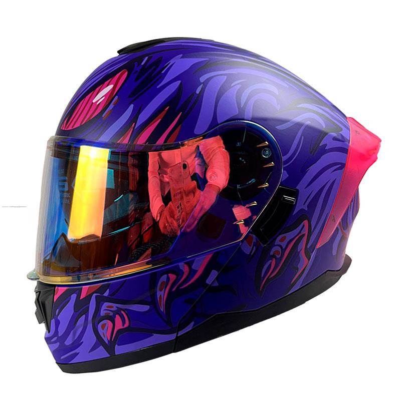 Casco Abatible R7 Racing Alfa LED Mean Shadow (Night Vision) DOT