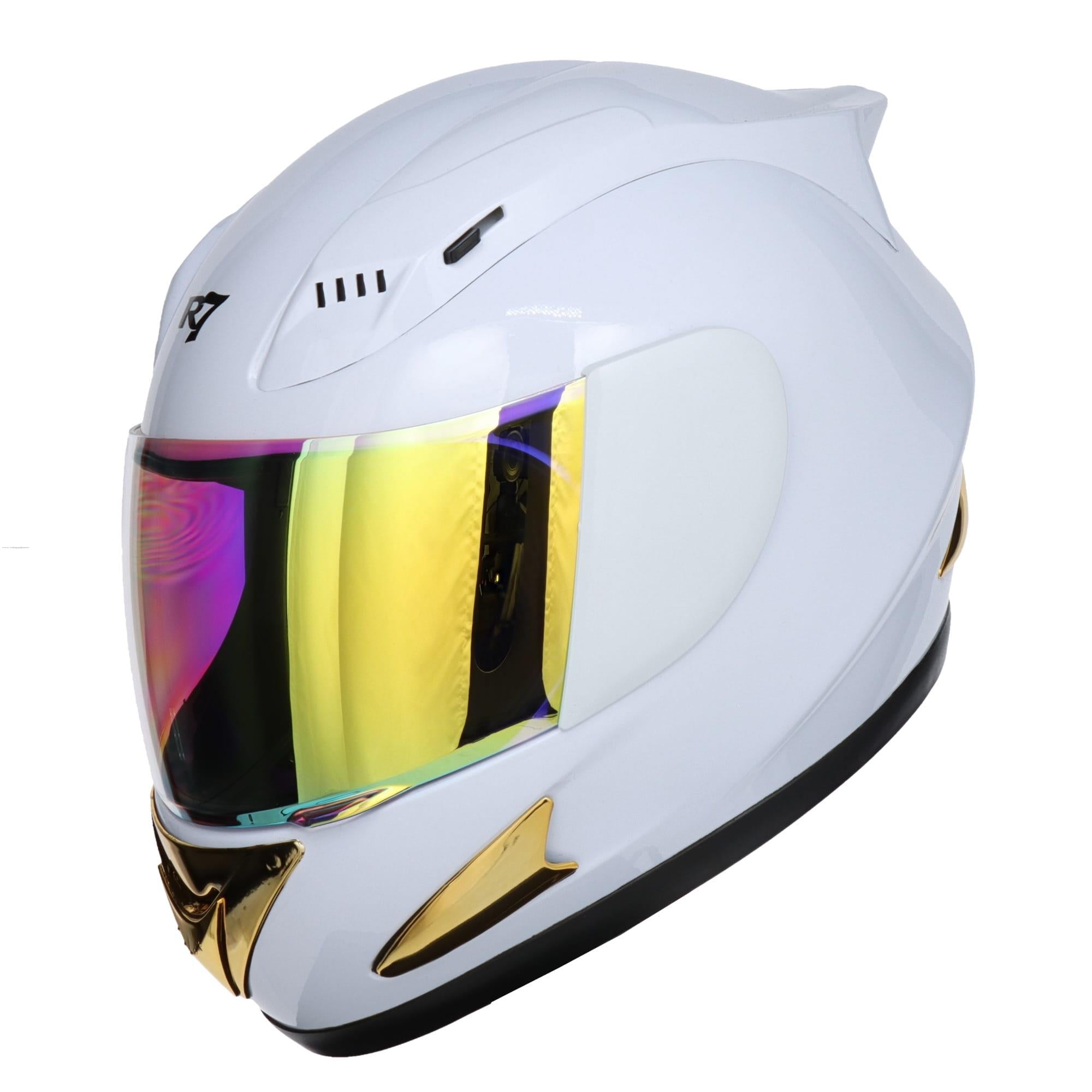 Casco Cerrado R7 Racing Eon DOT Blanco Brillante