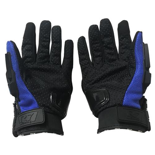 Guantes Motociclista R7 Racing Azul R7-1 con Touch & Limpiador de Mica