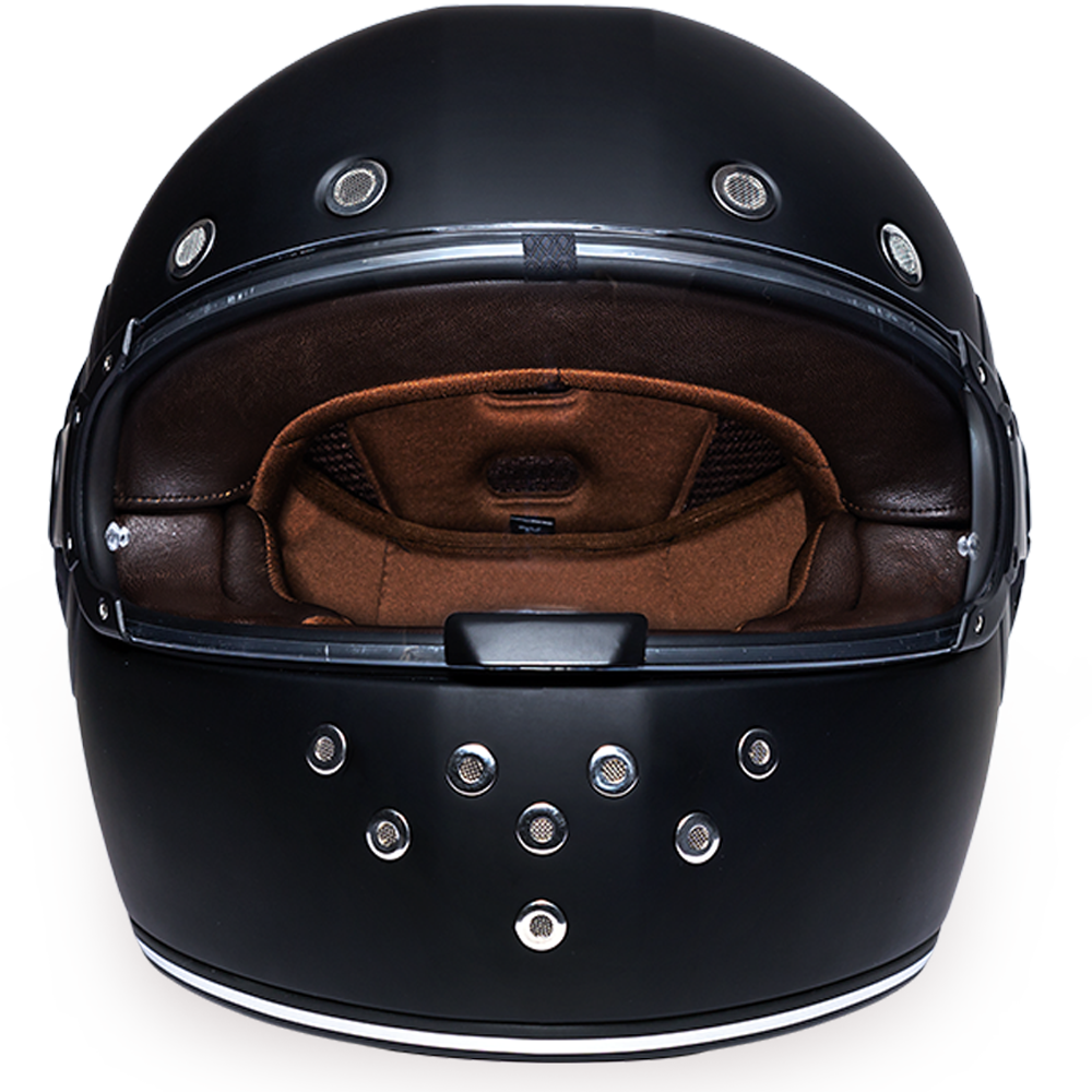 Casco Cerrado Integral Daytona Retro D.O.T. - Negro Mate