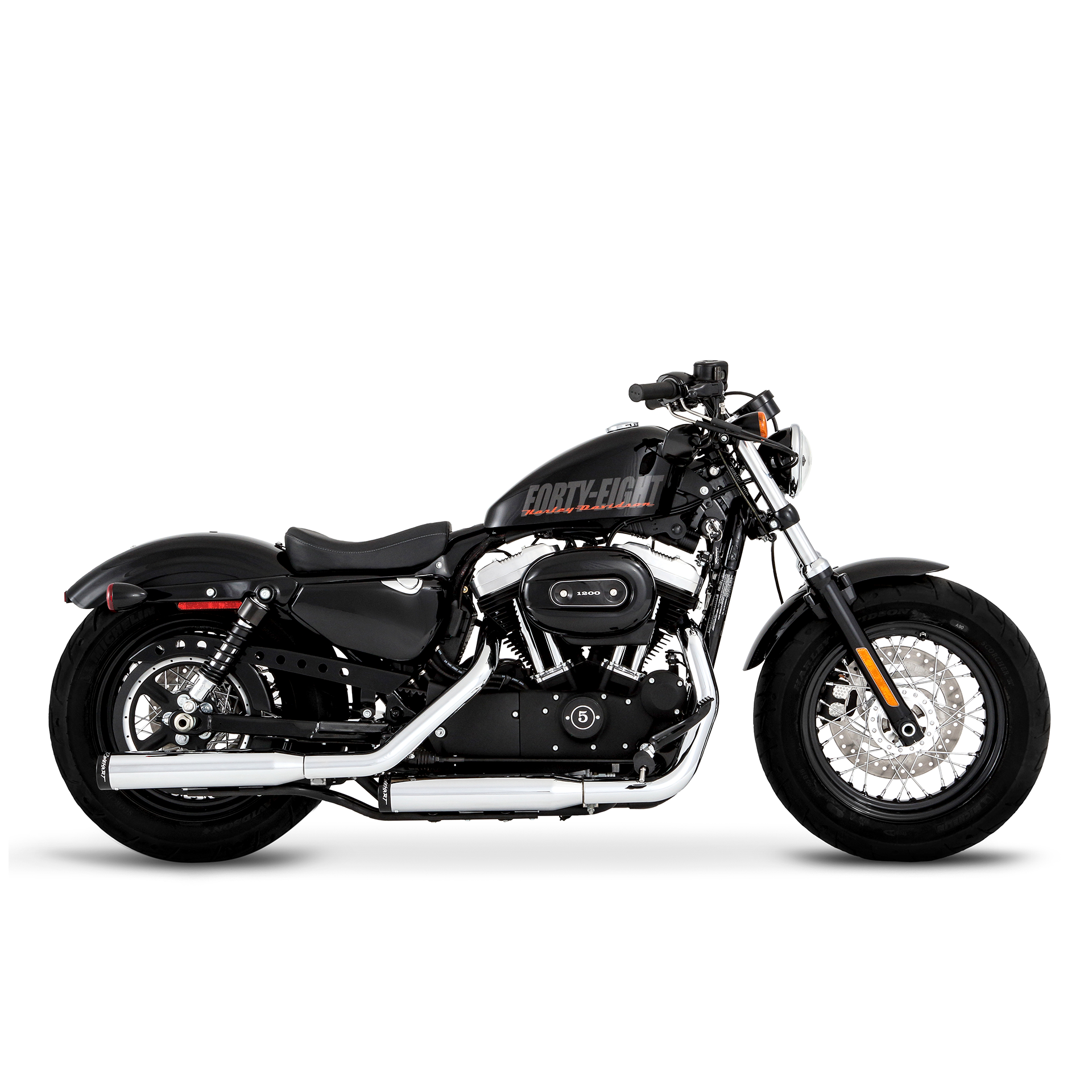 Escape Rinehart Racing 3" Slip Ons Cromo para Harley Davidson '14-'22 Sportster (Colas)