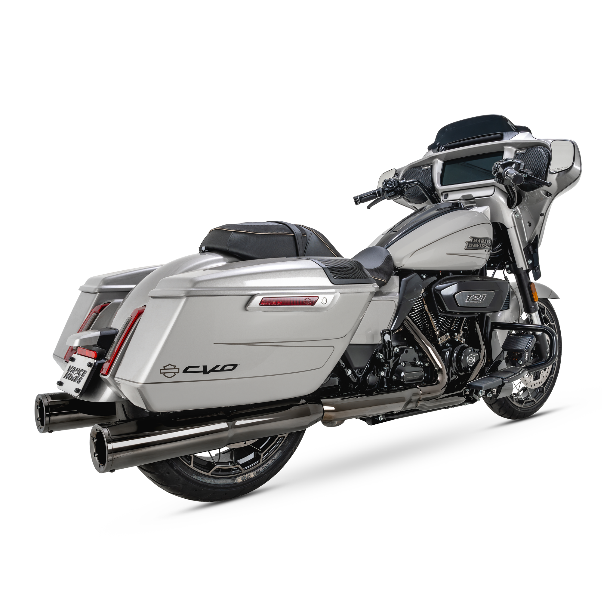 Escape Vance & Hines Hi-Output Slip Ons Dark Chrome para Harley Davidson '17-'25 Touring (Colas)
