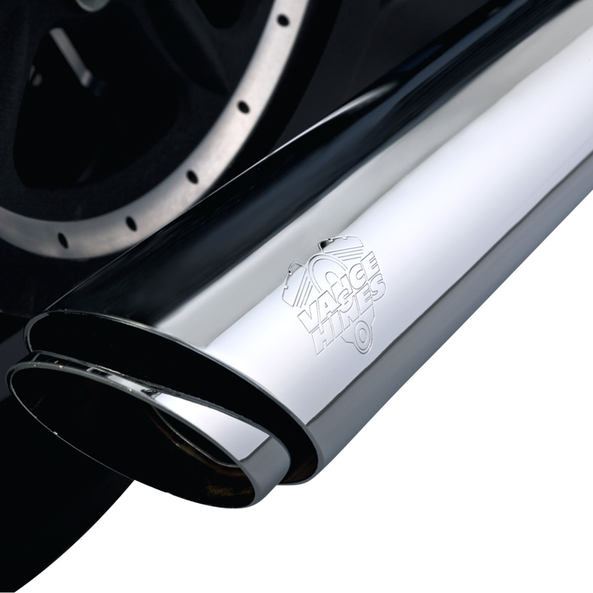 Escape Vance & Hines Twin Slash 3″ Slip Ons Cromo para Harley Davidson '14-'22 Sportster (Colas)