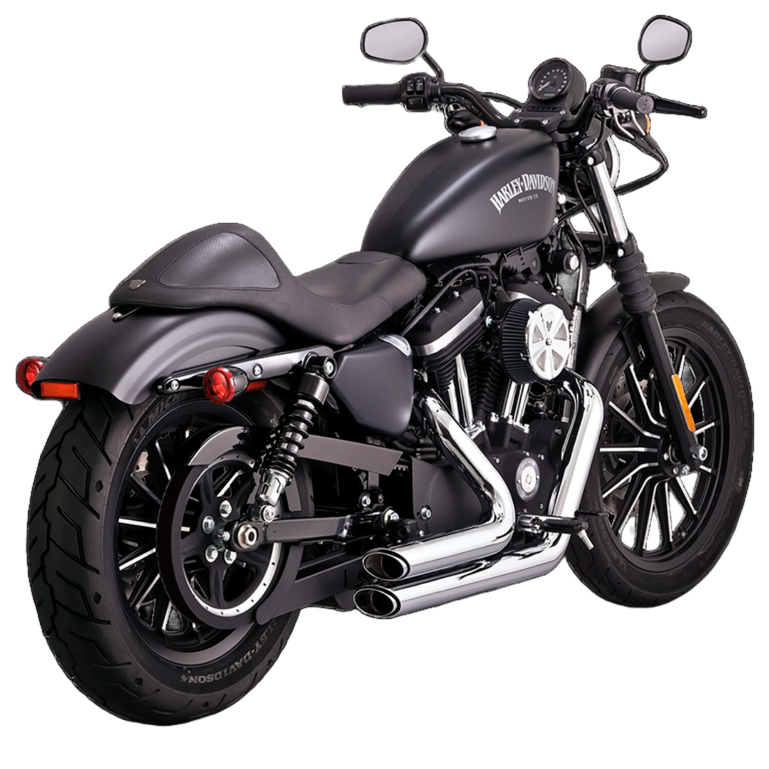 Escape Vance & Hines Shortshots Staggered Cromo para Harley Davidson '14-'22 Sportster (Sistema Completo)