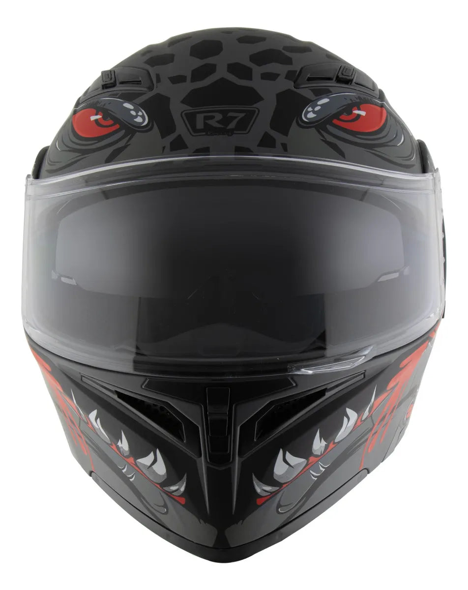 Casco Abatible R7 Racing Unscarred Piranha DOT