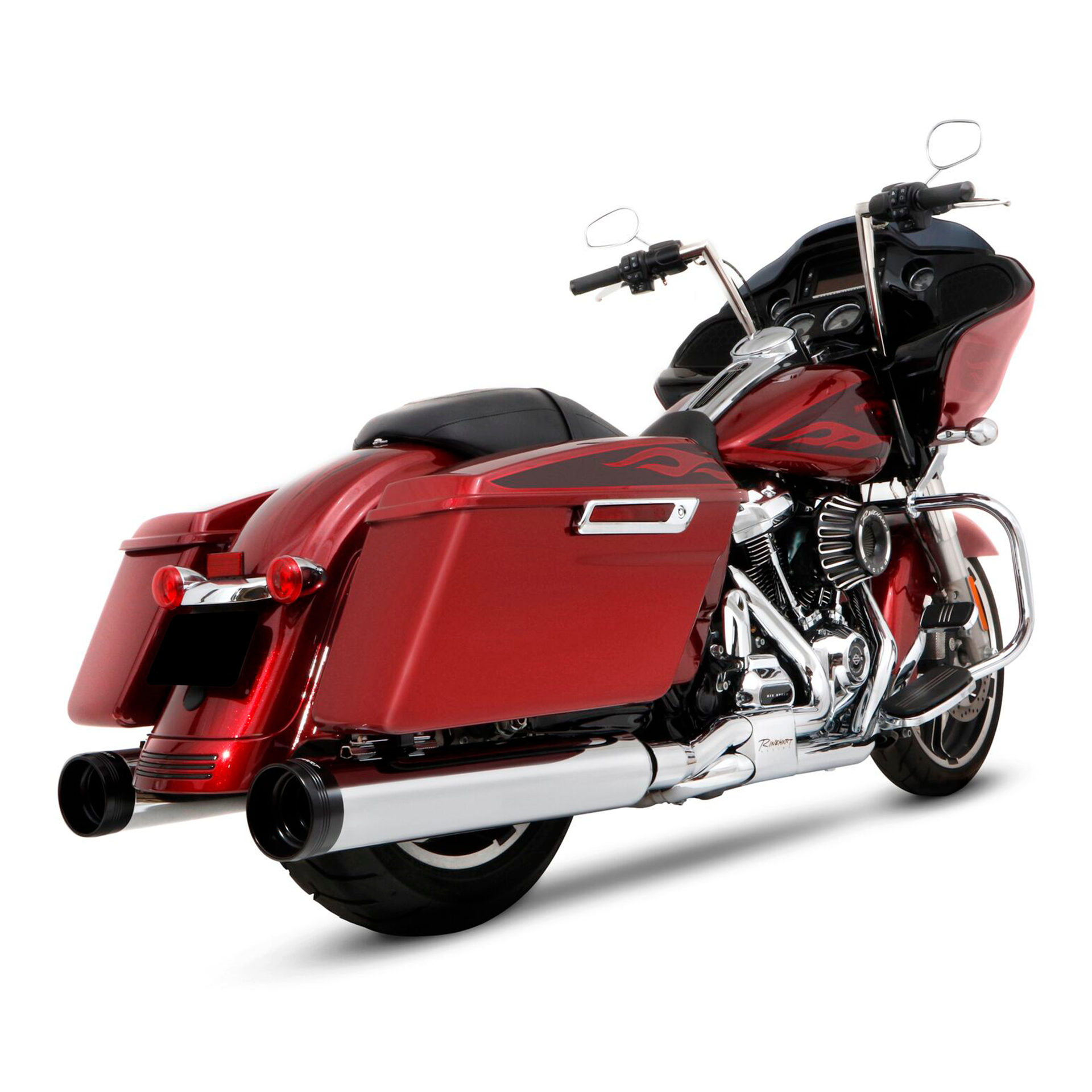 Escape Rinehart Racing 4.5" DBX45 Slip Ons Cromo para Harley Davidson '17-'25 Touring (Colas)