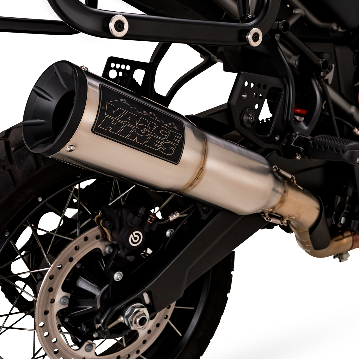 Escape Vance & Hines Adventure Hi-Output 450 Brushed para Harley Davidson Pan America 1250 (Cola)