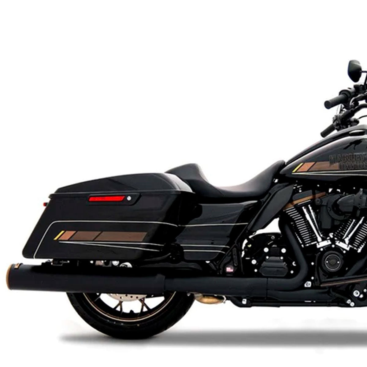Escape Rinehart Racing 4.5" HP45XL Slip Ons Negro / Bronce para Harley Davidson '17-'25 Touring (Colas)