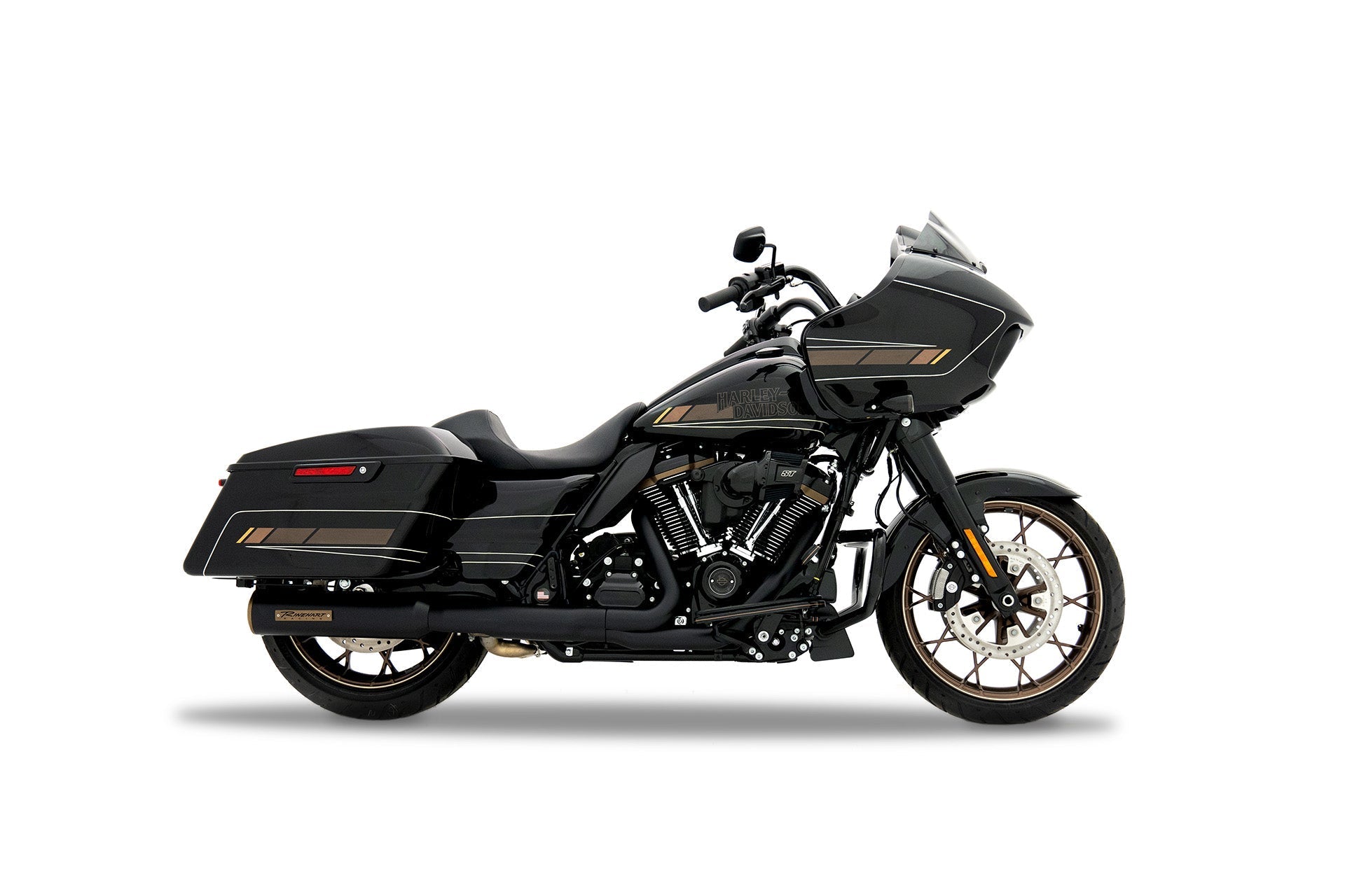 Escape Rinehart Racing 4.5" HP45 Slip Ons Negro / Bronce para Harley Davidson '17-'25 Touring (Colas)