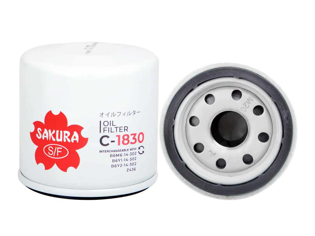 Sakura Filtro de Aceite C-1830 para Chevrolet, Dodge, Hyundai, Mazda, Mitsubishi, Nissan, Renault, Suzuki