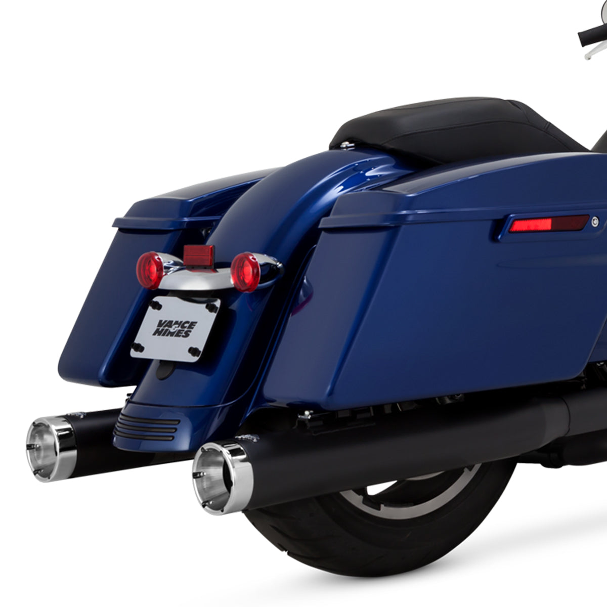 Escape Vance & Hines Monster Rounds Slip Ons Negro para Harley Davidson '17-'25 Touring (Colas)