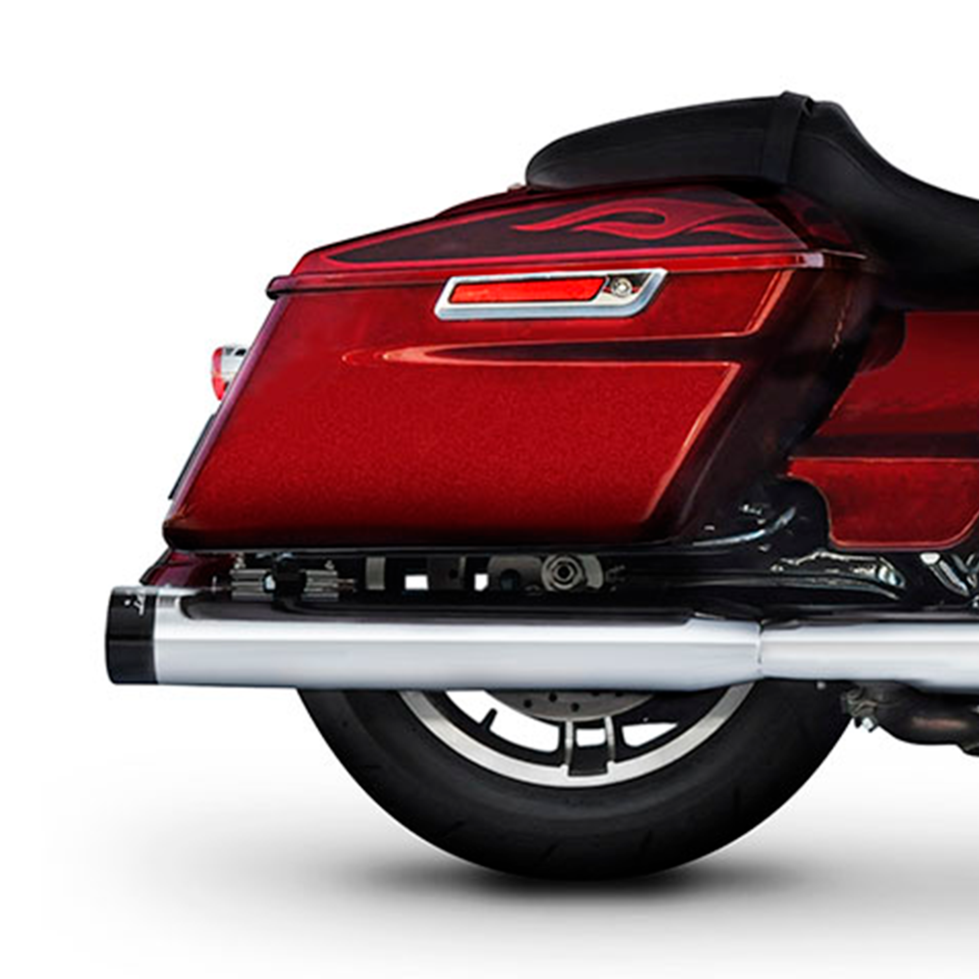 Escape Rinehart Racing 4" DBX40 Slip Ons Cromo para Harley Davidson '17-'25 Touring (Colas)