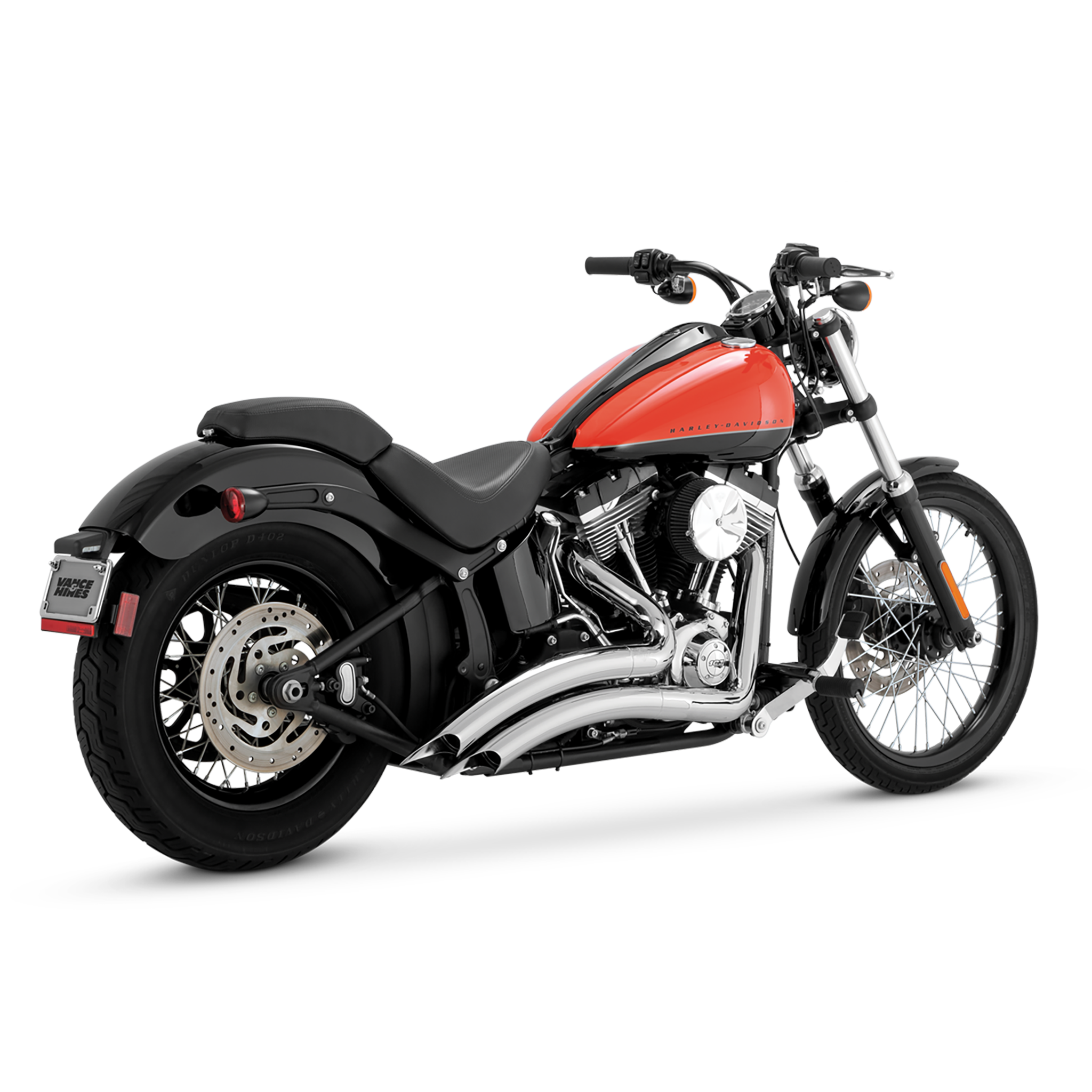 Escape Vance & Hines Big Radius 2 a 2 Cromo para Harley Davidson '10-'17 Softail Slim / Fat Boy / Deluxe / Convertible / Heritage Classic (Sistema Completo)
