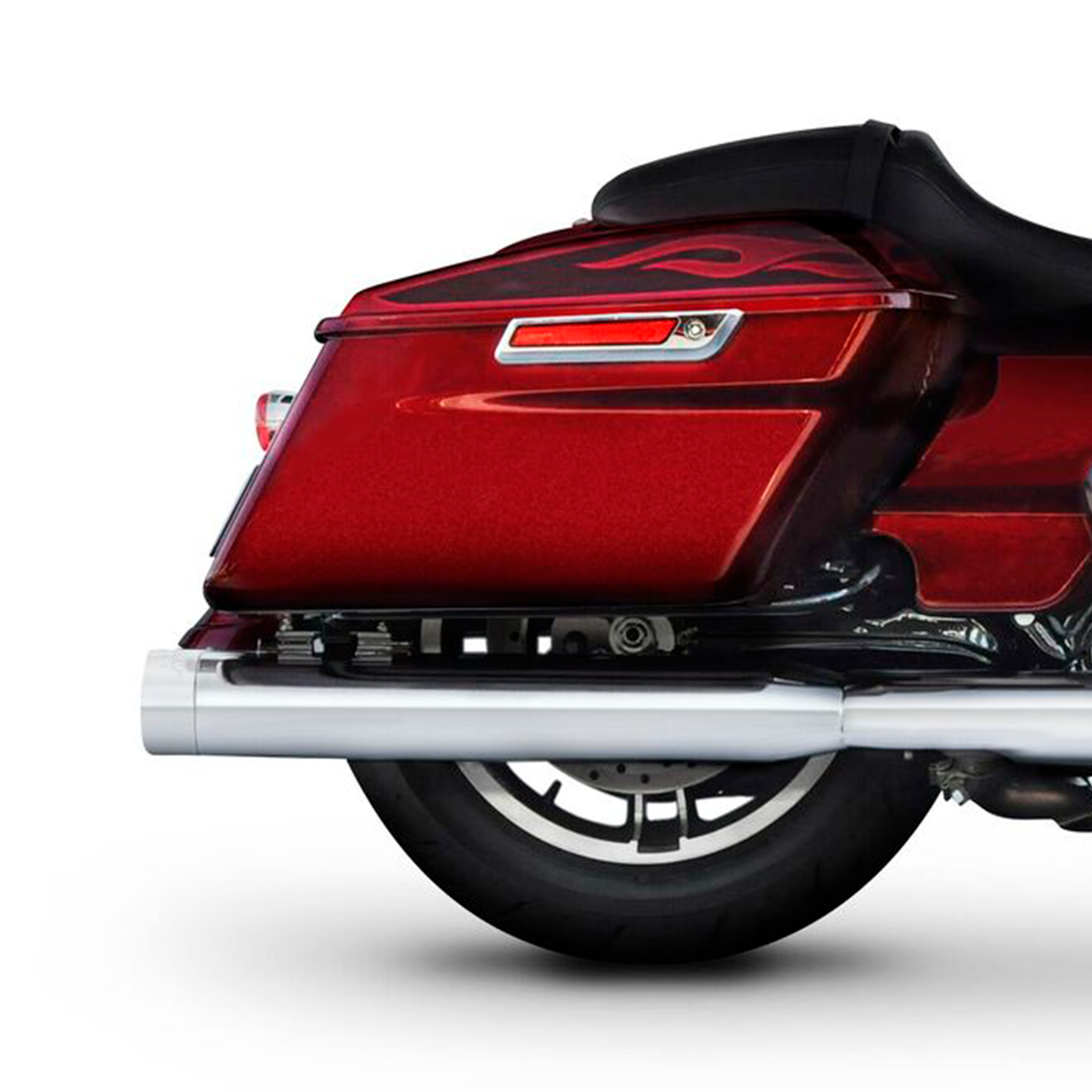 Escape Rinehart Racing 4" DBX40 Slip Ons Cromo para Harley Davidson '17-'25 Touring (Colas)