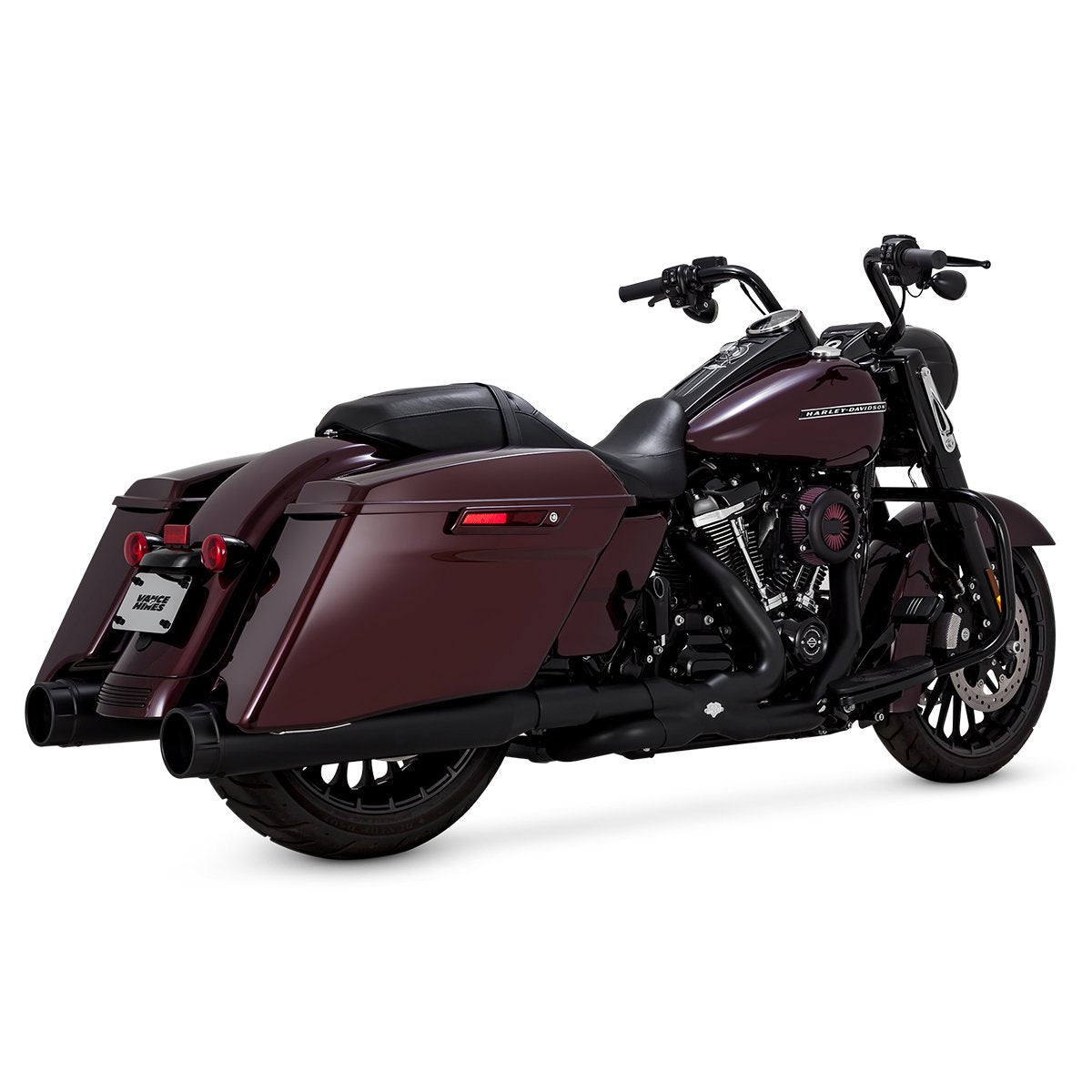 Escape Vance & Hines Torquer 450 Slip Ons Negro para Harley Davidson '17-'25 Touring (Colas)