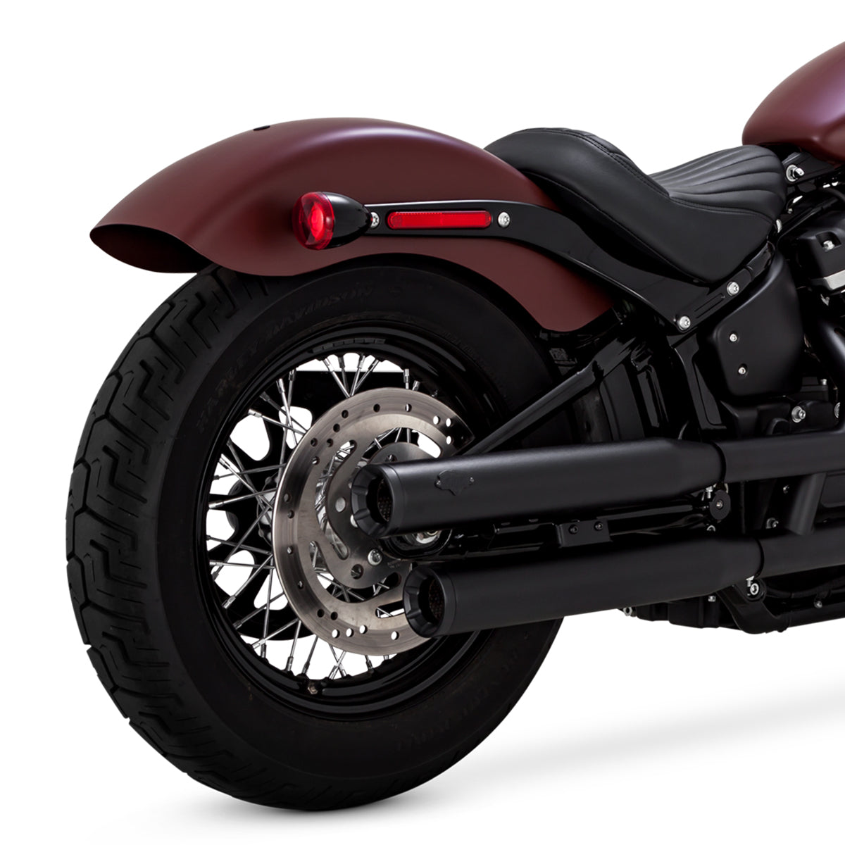 Escape Vance & Hines Eliminator 300 Slip Ons Negro para Harley Davidson Softail '18-'24 Street Bob / Low Rider / Breakout / Softail Slim / Fat Boy / Standard (Colas)
