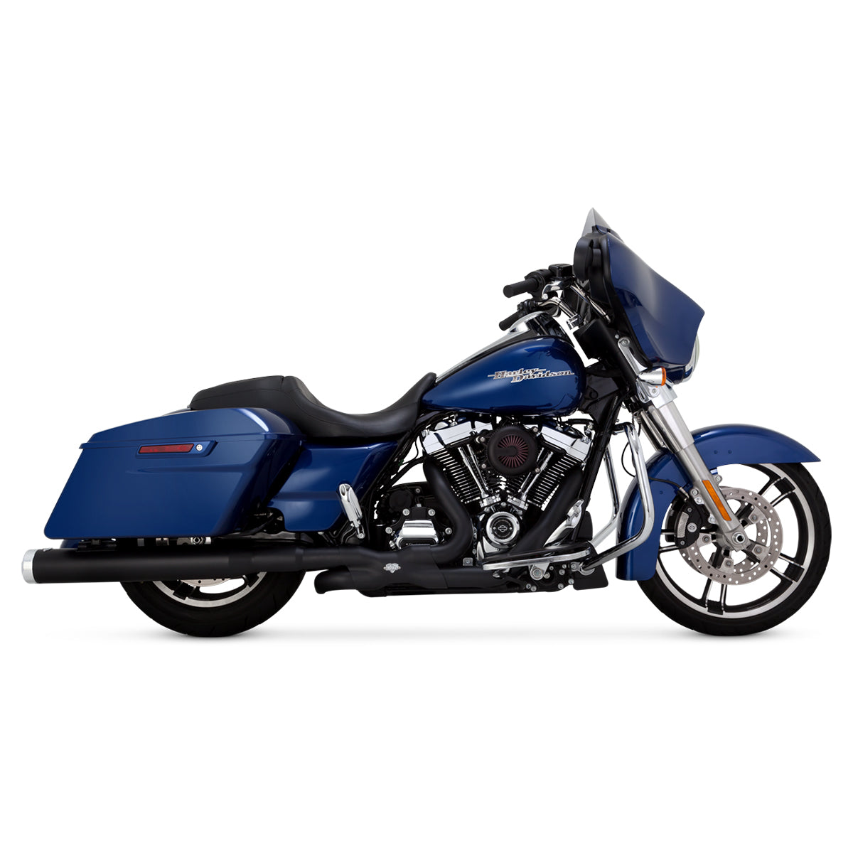 Escape Vance & Hines Monster Rounds Slip Ons Negro para Harley Davidson '17-'25 Touring (Colas)