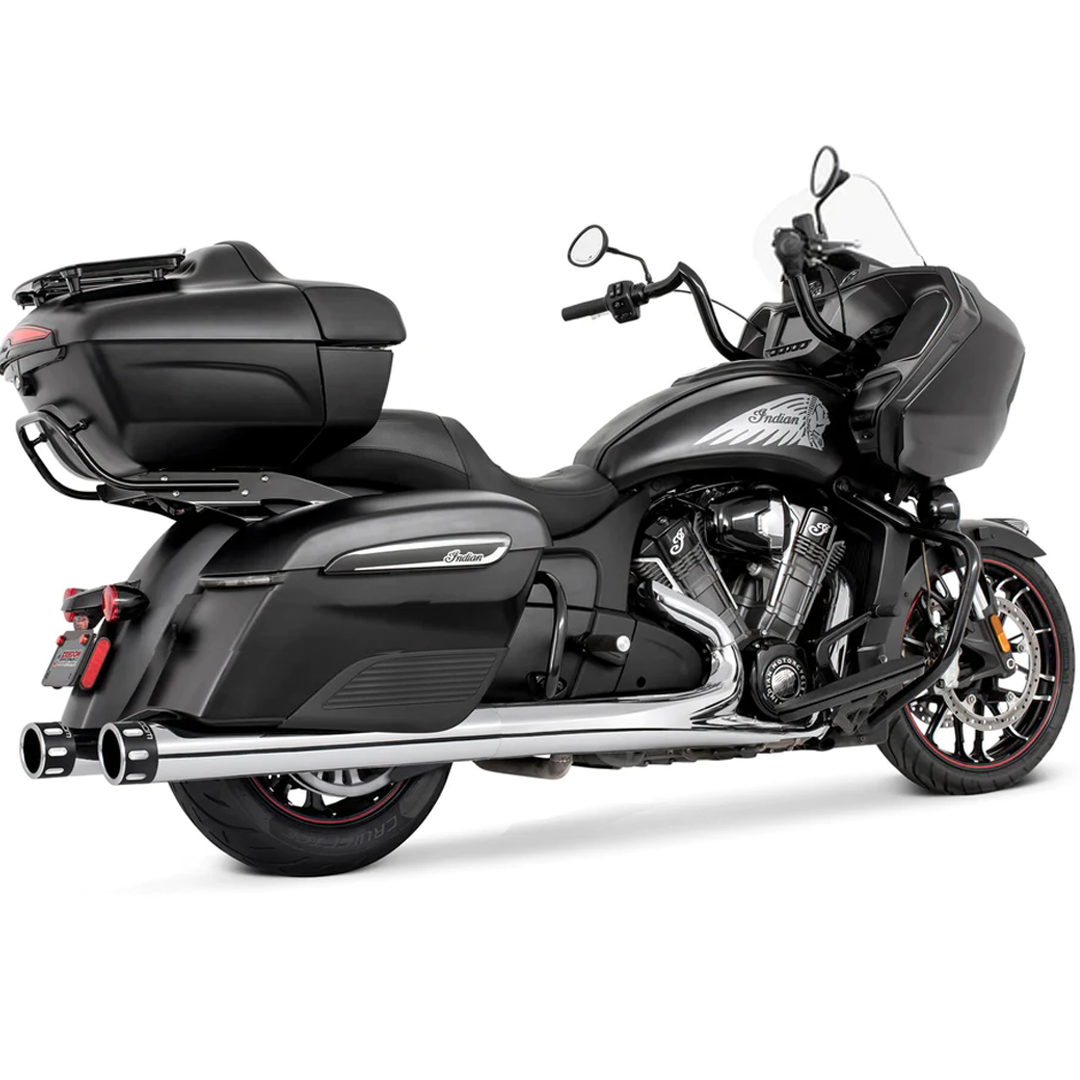 Escape Freedom Performance 4" Eagle Slip Ons Cromo para Indian '14-'25 Chieftain / Challenger (Colas)