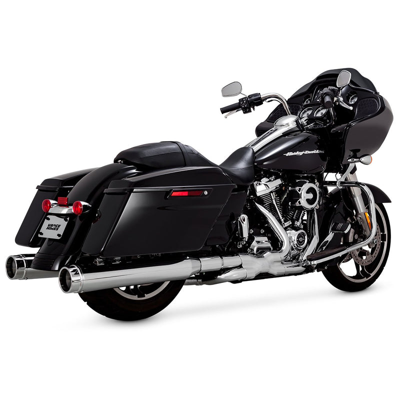 Escape Vance & Hines Torquer 450 Slip Ons Cromo para Harley Davidson '17-'24 Touring (Colas)