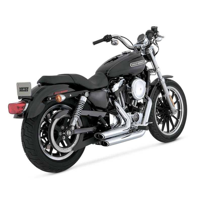 Escape Vance & Hines Shortshots Staggered Cromo para Harley Davidson '04-'13 Sportster (Sistema Completo)