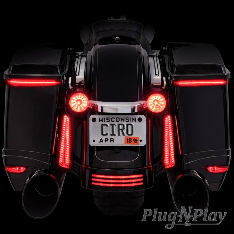 Ciro Luces LED Bag Blades® para Harley Davidson (Rojo)