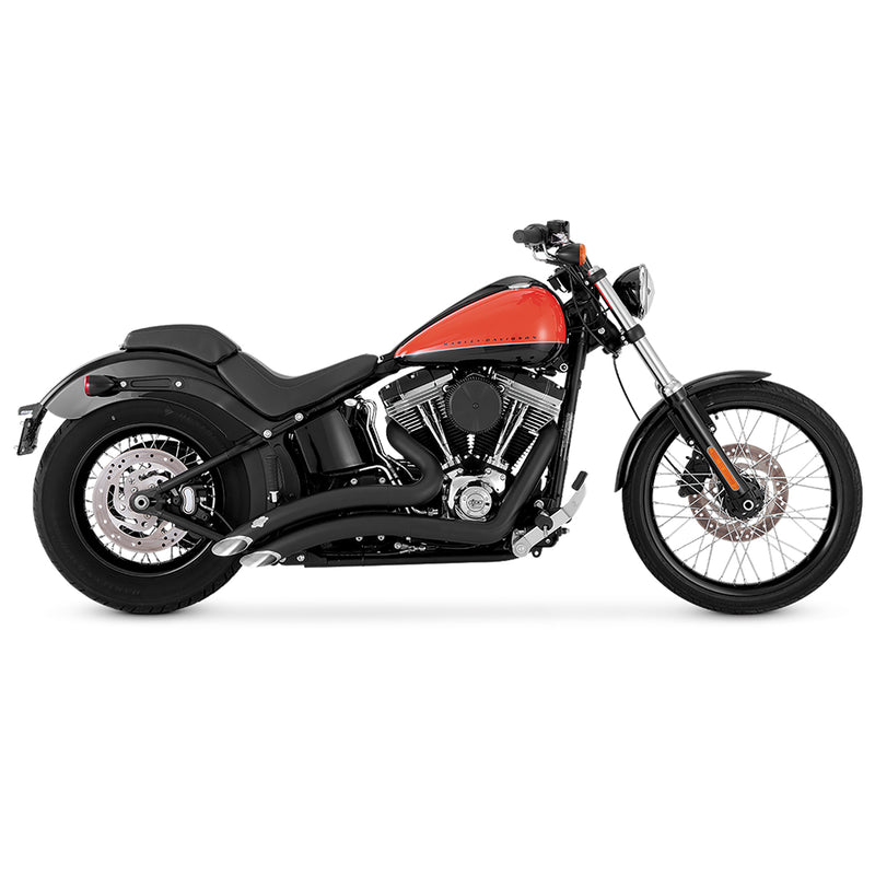 Escape Vance & Hines Big Radius 2 a 2 Negro para Harley Davidson '10-'17 Softail Slim / Fat Boy / Deluxe / Convertible / Heritage Classic (Sistema Completo)