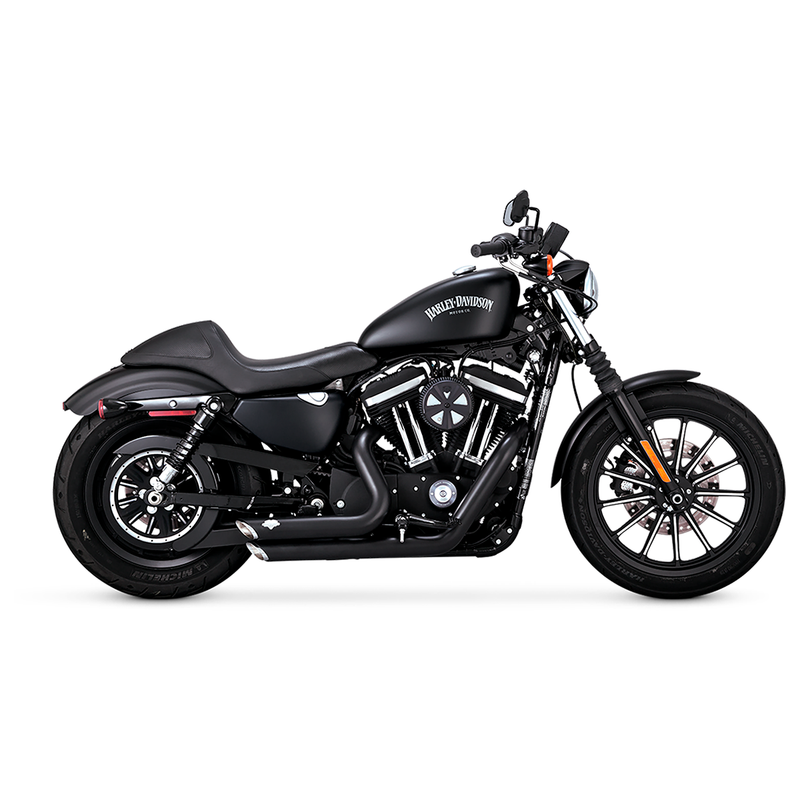 Escape Vance & Hines Shortshots Staggered Negro para Motocicletas Harley Davidson '14-'21 Sportster (Sistema Completo)