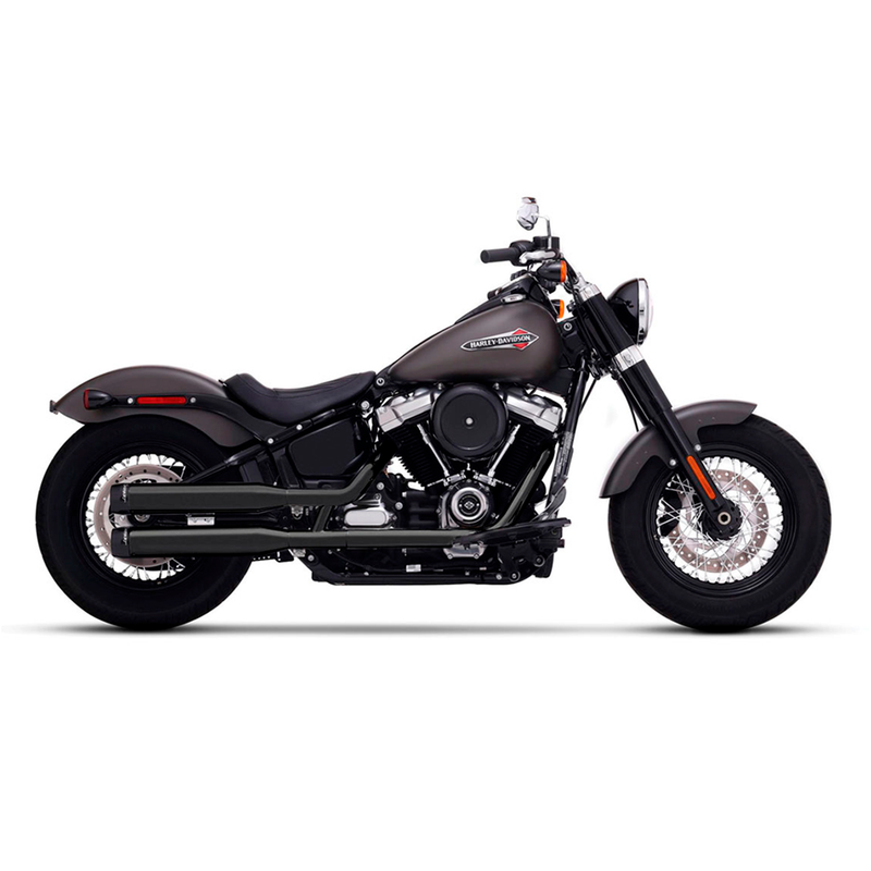 Escape Rinehart Racing 3.5" Slip Ons Negro para Harley Davidson '18-'24 Softail (Colas)